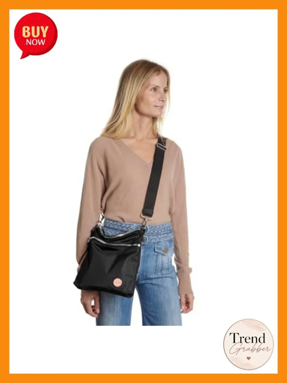 Nylon Crossbody Bag with 55
